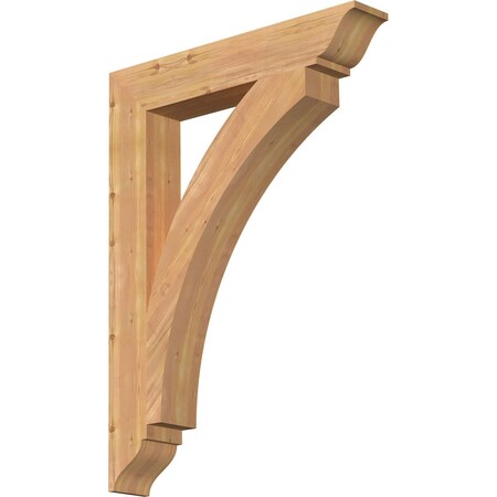 Ekena Millwork Thorton Traditional Smooth Bracket, Western Red Cedar, 5 1/2"W x 34"D x 46"H BKT06X34X46THR01SWR
